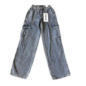 Simple Society Cargo Straight Mid Rise Jeans Size 00/23 New with tags